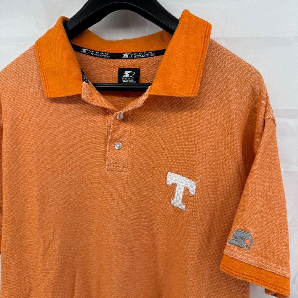 Starter Tennessee Volunteers Polo Shirt Mens XL‎ Orange NCAA Vols Embroidered